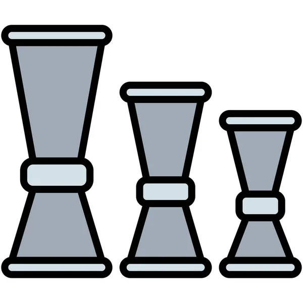 Иконка Jigger Векторная Иллюстрация Кофейни — стоковый вектор