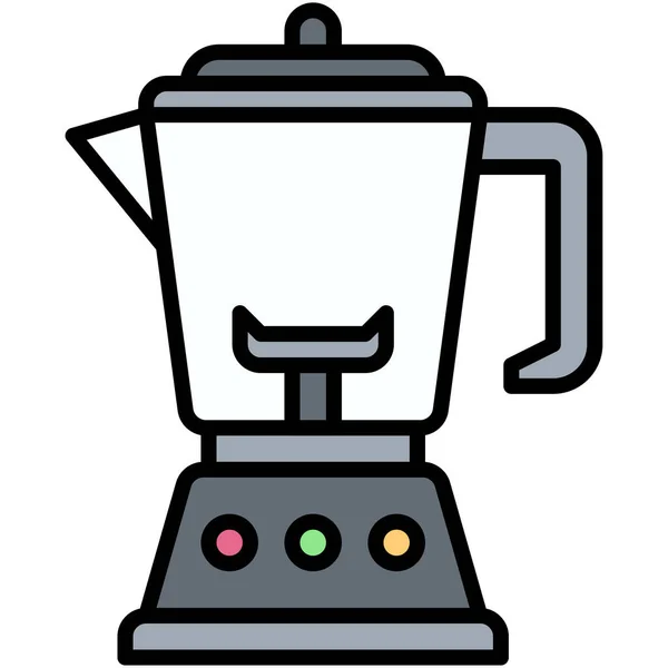 Icona Del Frullatore Illustrazione Vettoriale Relativa Alla Caffetteria — Vettoriale Stock