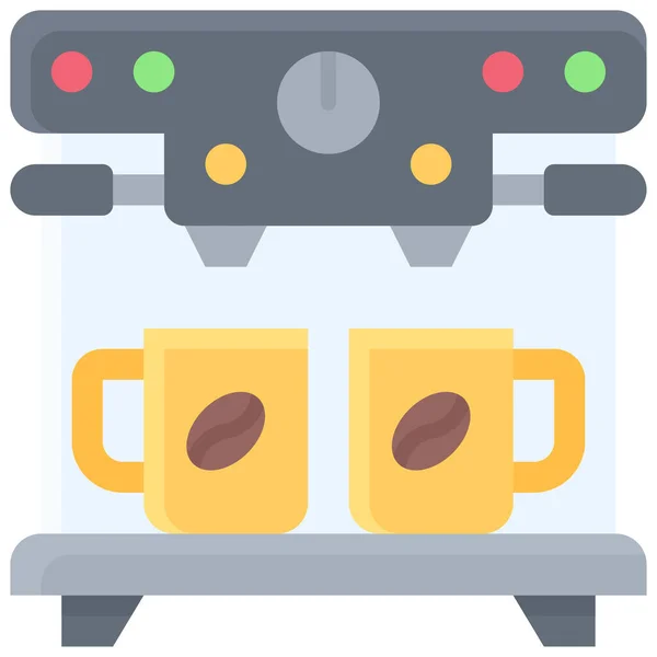 Expresso Machine Icoon Koffie Winkel Gerelateerde Vector Illustratie — Stockvector