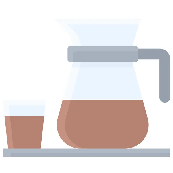 コーヒーポットのアイコン コーヒーショップ関連のベクトルイラスト — ストックベクタ
