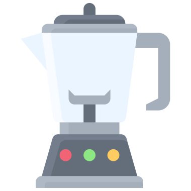 Blender simgesi, kahve dükkanı bağlantılı vektör illüstrasyonu