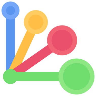 Kaşık simgesi ölçülüyor, kahve dükkanı illüstrasyonu