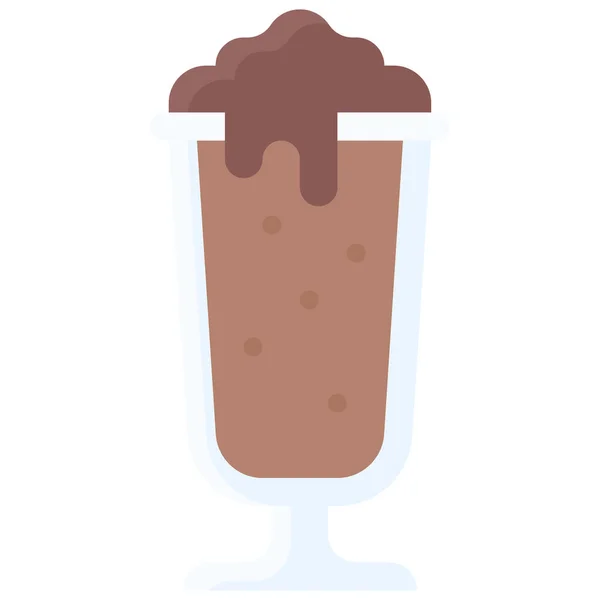Frappe Icon Coffee Shop Related Vector Illustration — Stock Vector