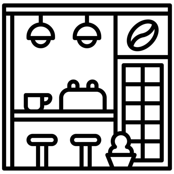 Coffee Bar Symbol Coffee Shop Bezogene Vektorillustration — Stockvektor