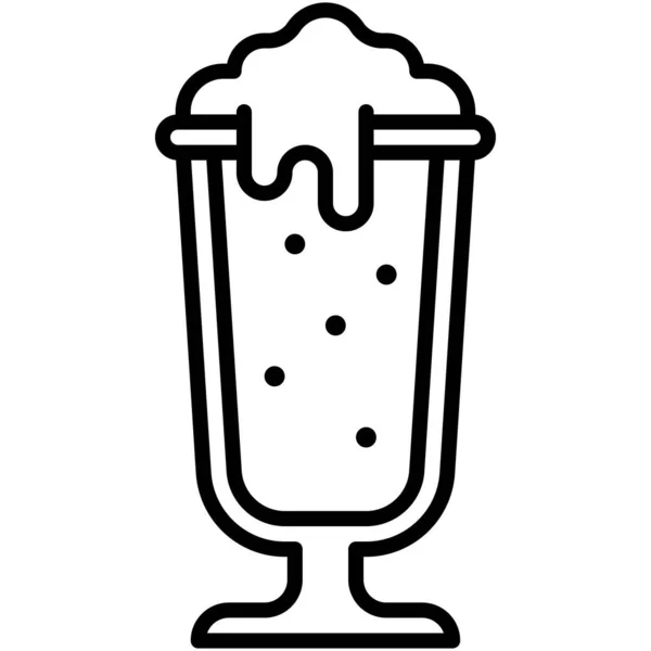 Frappe Icon Coffee Shop Related Vector Illustration — Stock Vector