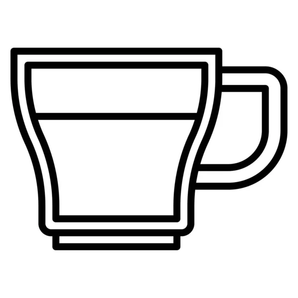 Ícone Latte Ilustração Vetorial Relacionada Cafeteria — Vetor de Stock