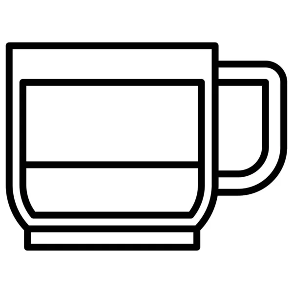 Icona Americano Illustrazione Vettoriale Relativa Alla Caffetteria — Vettoriale Stock
