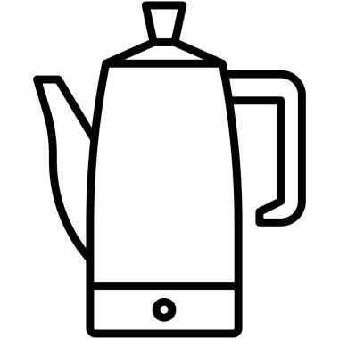 Kahve makinesi simgesi, kahve dükkanı illüstrasyonuyla ilgili.