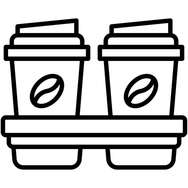 Icono Bandeja Papel Ilustración Vectorial Relacionada Con Cafetería — Vector de stock