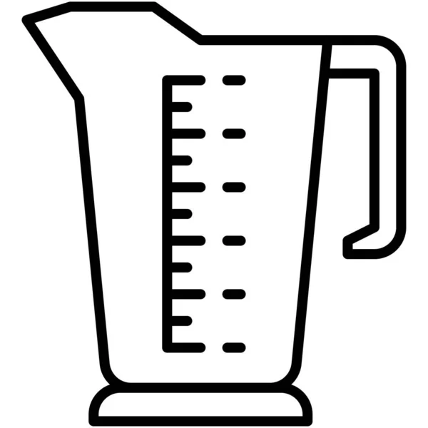 Messung Tasse Symbol Coffee Shop Bezogene Vektorillustration — Stockvektor