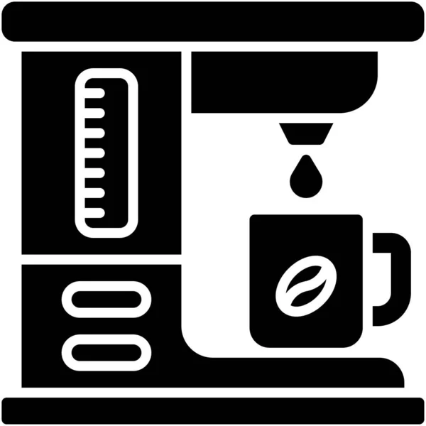 Icono Máquina Café Ilustración Del Vector Relacionado Con Tienda Café — Vector de stock