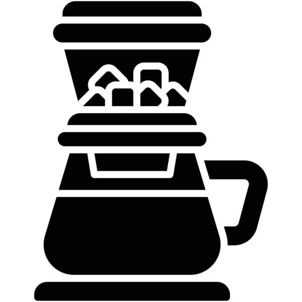 Cold Brew Kávé Ikon Kávézó Kapcsolódó Vektor Illusztráció — Stock Vector