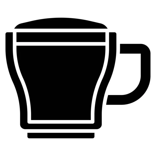 Cappuccino Ikon Kávéház Kapcsolódó Vektor Illusztráció — Stock Vector
