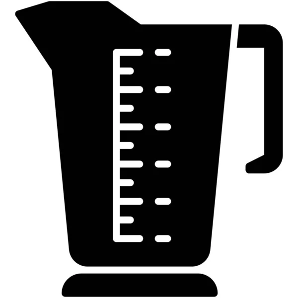 Измерение Значок Чашки Кофе Магазин Связанных Векторной Иллюстрации — стоковый вектор