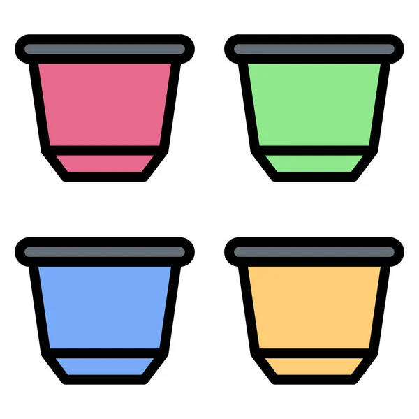 Coffee Pods Icon Coffee Shop Related Vector Illustration — Stock Vector