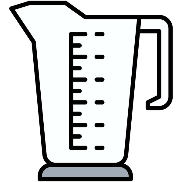 カップアイコンの測定 コーヒーショップ関連ベクトルイラスト — ストックベクタ