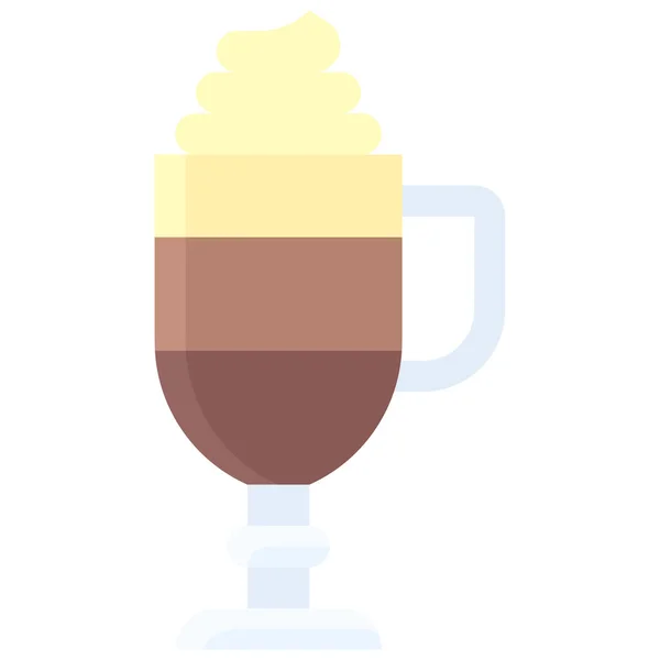 Irish Coffee Icon Coffee Shop Related Vector Illustration — Stock Vector