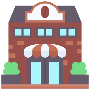 Kahve evi, kafe veya kafeterya vektör simgesi