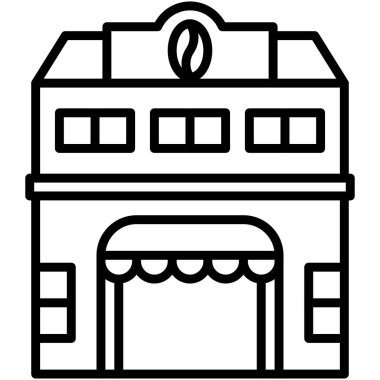 Kahve evi, kafe veya kafeterya vektör simgesi