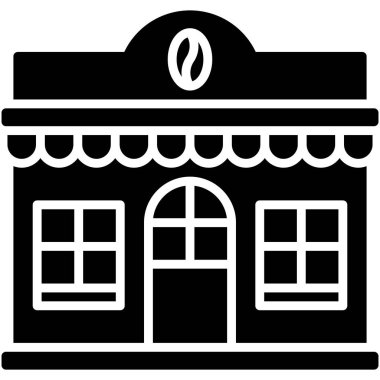 Kahve evi, kafe veya kafeterya vektör simgesi