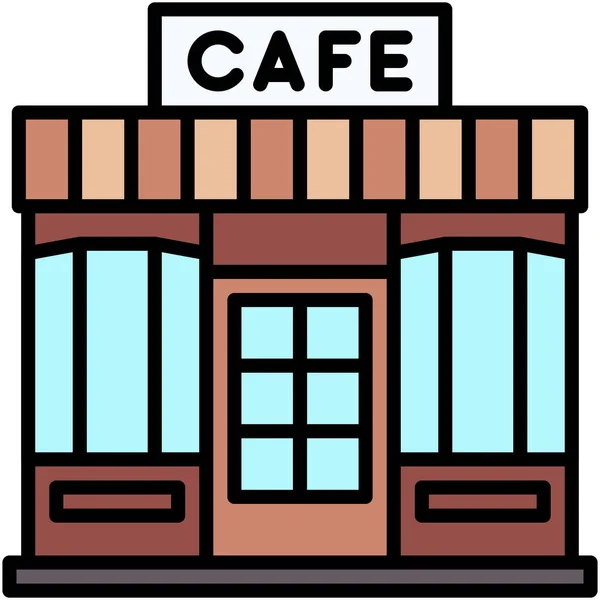 咖啡屋 咖啡店或咖啡店病媒图标 — 图库矢量图片
