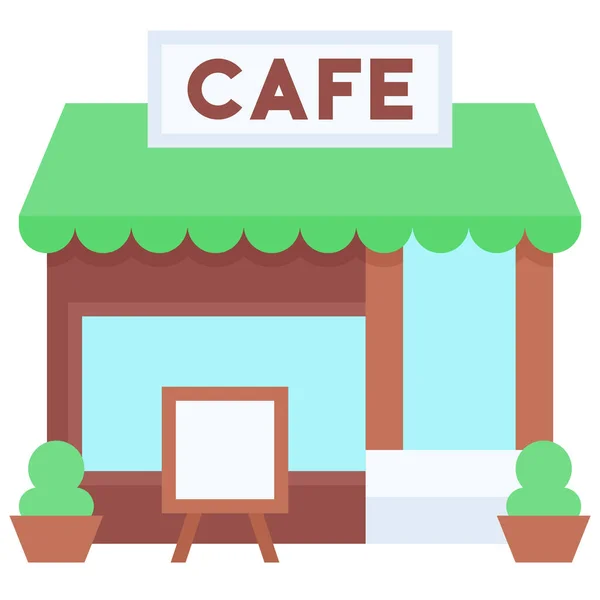 Coffeehouse Café Café Ícone Vetor —  Vetores de Stock
