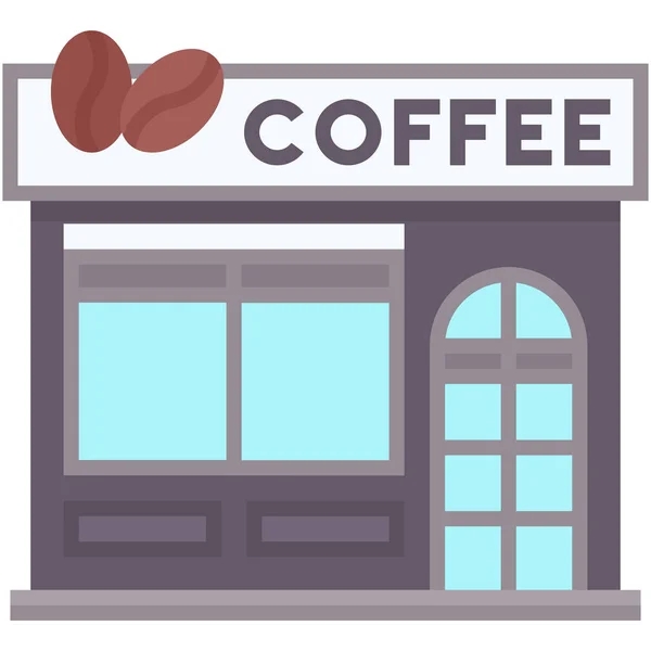 Kawiarnia Kawiarnia Lub Ikona Wektora Kawiarni — Wektor stockowy