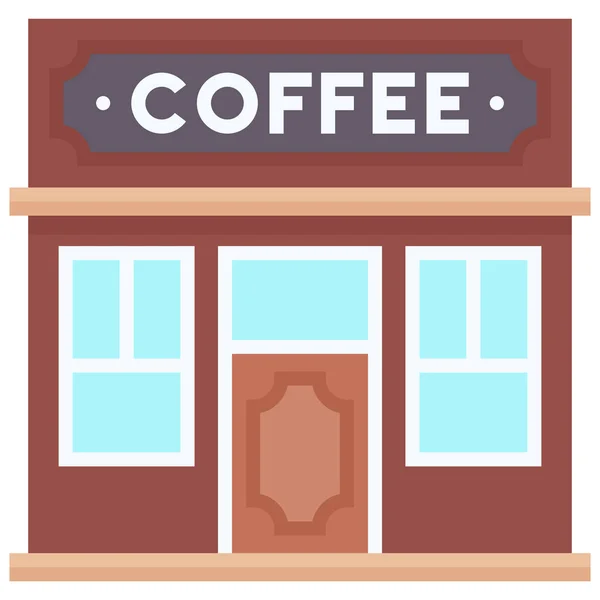 Koffieshop Koffiehuis Cafe Vector Icoon — Stockvector