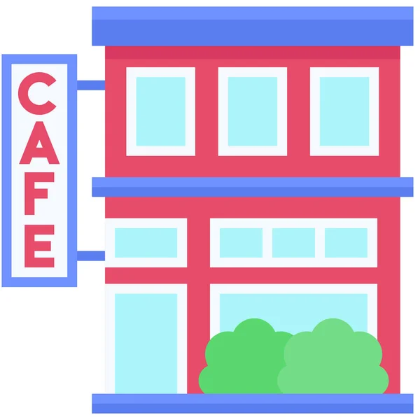 Kaffeehaus Café Oder Café Vektorsymbol — Stockvektor