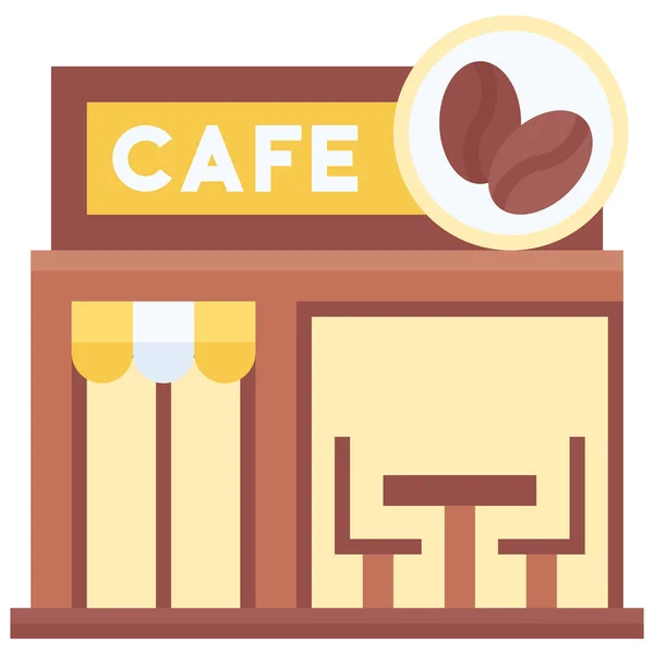 Caffè Caffetteria Icona Vettore Caffè — Vettoriale Stock
