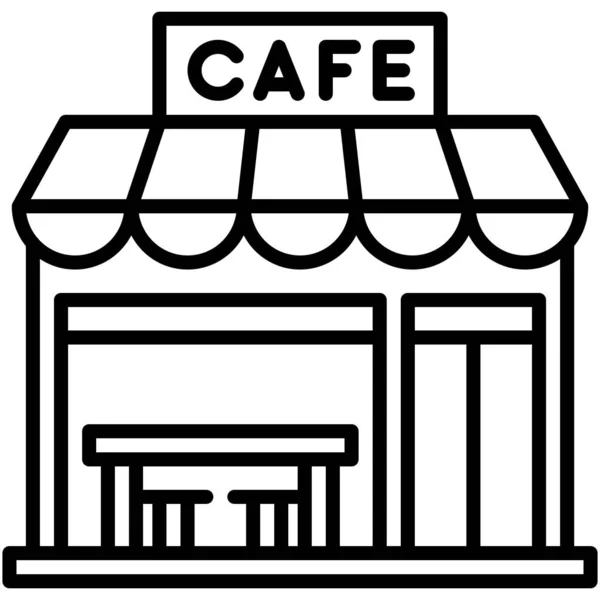Kávéház Kávézó Vagy Kávézó Vektor Ikon — Stock Vector