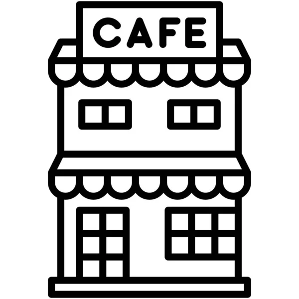 Καφενείο Καφετέρια Cafe Διάνυσμα Εικονίδιο — Διανυσματικό Αρχείο