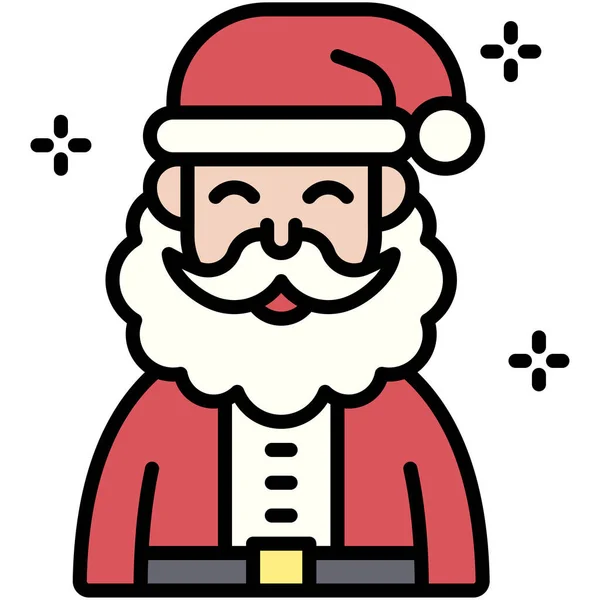 Icône Père Noël Illustration Vectorielle Liée Noël — Image vectorielle