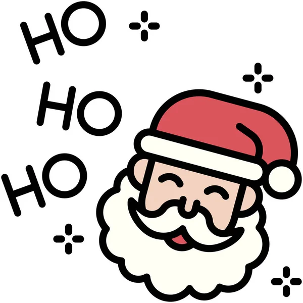 Icono Risa Santa Claus Ilustración Vectorial Relacionada Con Navidad — Archivo Imágenes Vectoriales