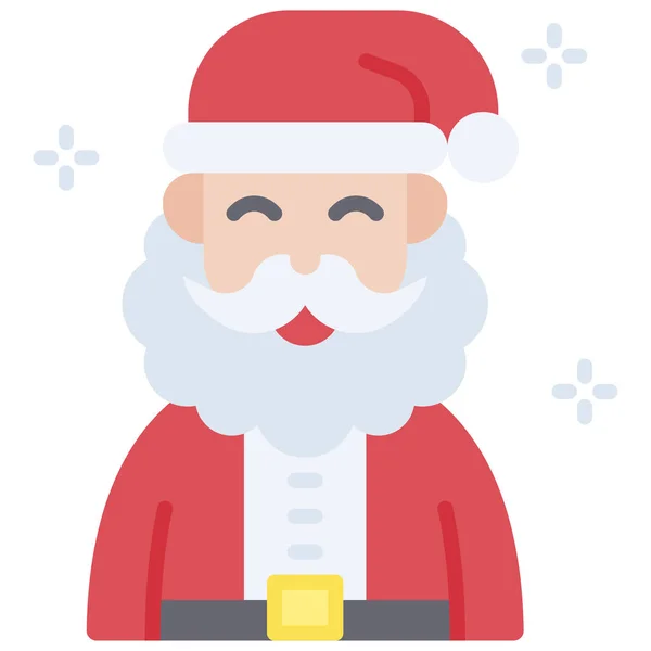 Ícone Papai Noel Ilustração Vetor Relacionada Natal — Vetor de Stock