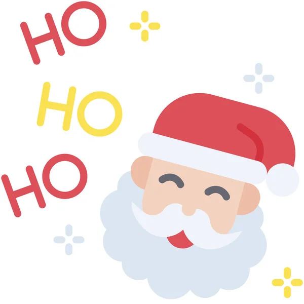 Weihnachtsmann Lachende Ikone Weihnachtliche Vektorillustration — Stockvektor