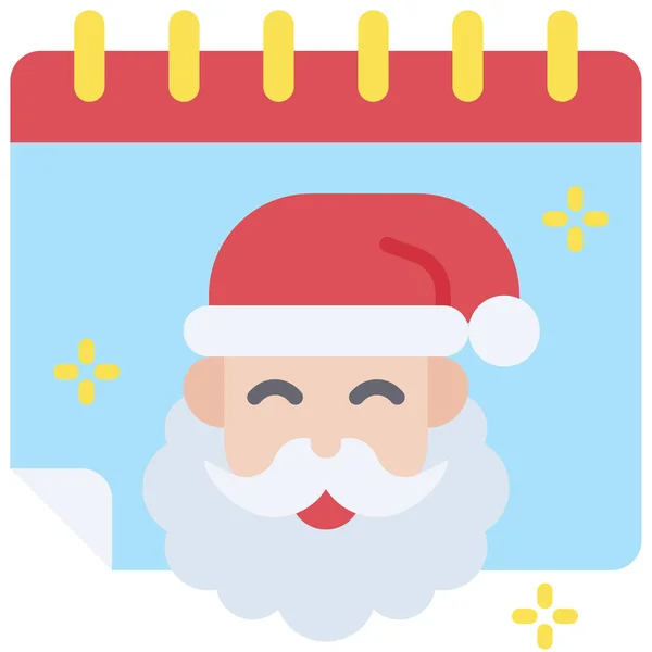 Icono Del Calendario Ilustración Vectorial Relacionada Con Navidad — Vector de stock
