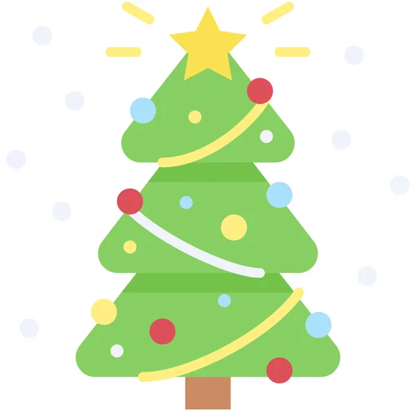 Karácsonyfa Ikon Xmas Kapcsolódó Vektor Illusztráció — Stock Vector