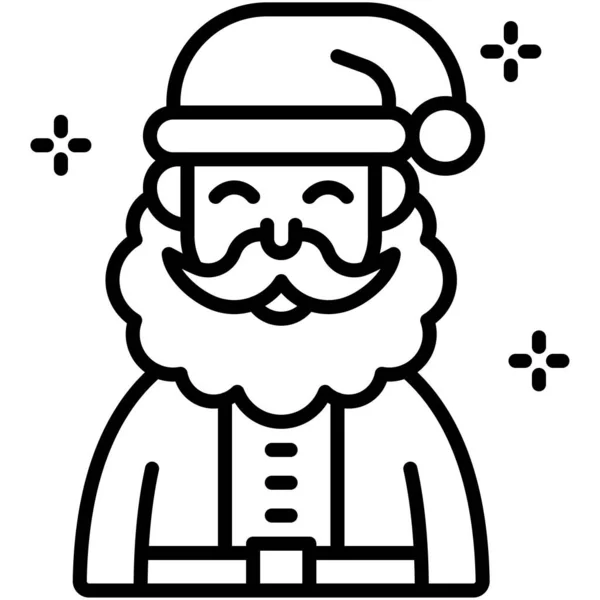Εικονίδιο Santa Claus Χριστούγεννα Που Σχετίζονται Διανυσματική Απεικόνιση — Διανυσματικό Αρχείο