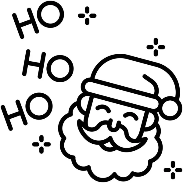 Icône Riante Père Noël Illustration Vectorielle Liée Noël — Image vectorielle