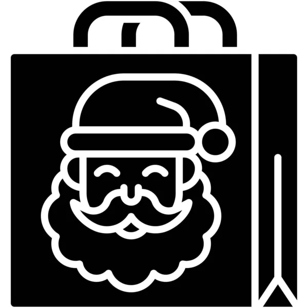 Bag Santa Icon Xmas Related Vector Illustration — 스톡 벡터