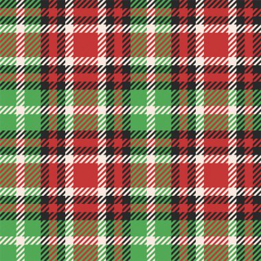 Tartan ya da Madras deseni, Xmas desenli vektör çizimi