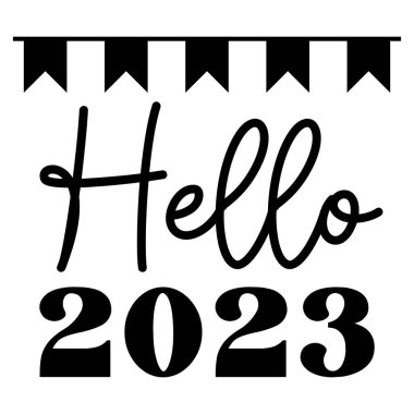 Tipografi, poster olarak kullanılacak siyah harfli el yazısı metni ve yeni yılda manşet pankartı olarak çalışır