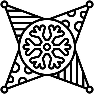 Kar Tanesi pinata simgesi, Yeni Yıl Gerçekleştirilmiş Vektör Resimleri