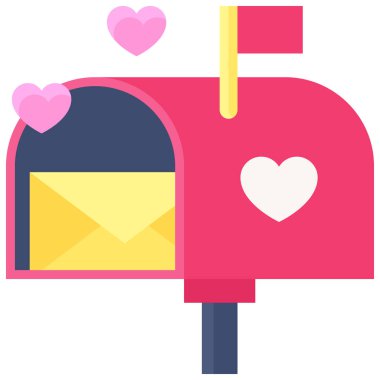 Letter box icon, Valentines day related vector illustration