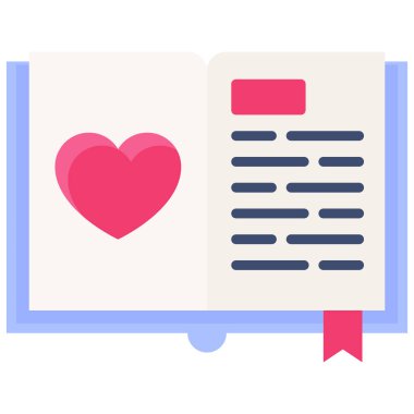 Diary icon, Valentines day related vector illustration