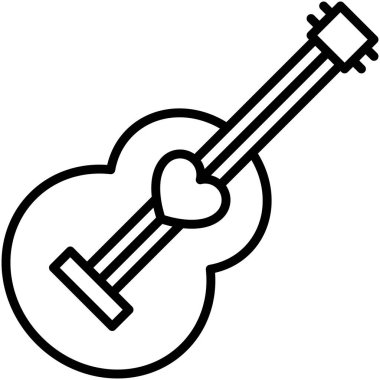 Guitaricon, Valentines day related vector illustration