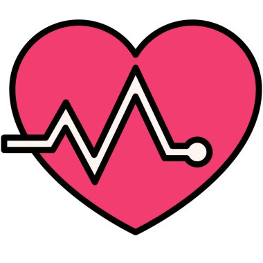 Vital signs icon, Love and heart vector illustration