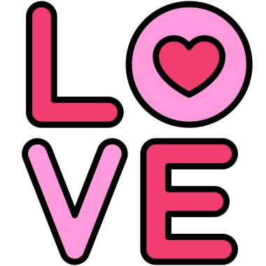 Love icon, Love and heart vector illustration