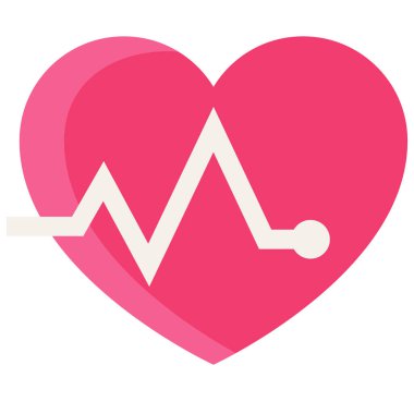 Vital signs icon, Love and heart vector illustration